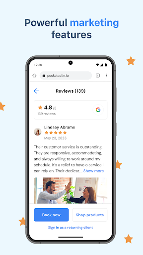Screenshot of PocketSuite Client Booking App
