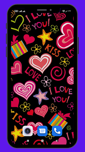 Neon hearts wallpaper 2023 Screen 3