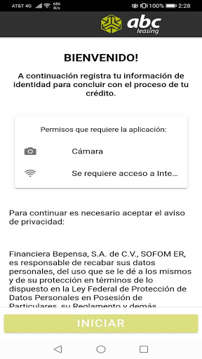 Android application ABC Leasing screenshort