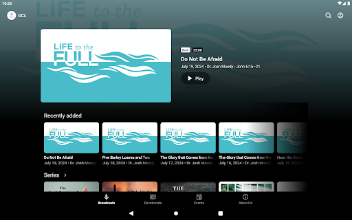 Screenshot of God Centered Life Ministries