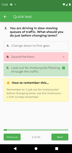 WePass Final Theory Test (FTT) Screen 3