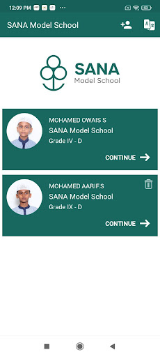 SANA Model School Parent Screen 3