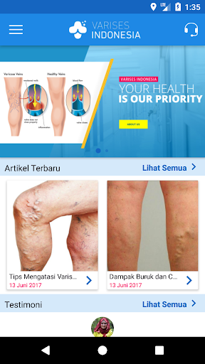 Android application Varises Indonesia screenshort