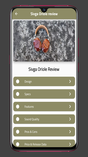 Android application Sivga Oriole Guide screenshort