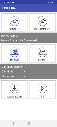 Android application ECU T104 screenshort
