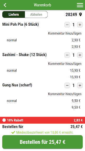 Cross Sushi Hamburg Screen 2