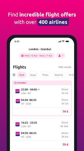 Screenshot of Bravofly - flights and hotel