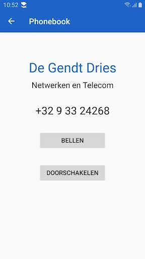 UZ Contacten Screen 2