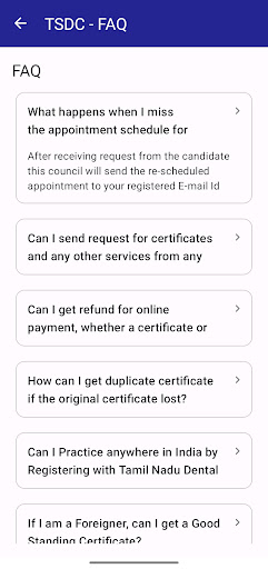 Tamil Nadu Dental Council Screen 2