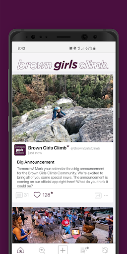 Screenshot of Brown Girls Climb