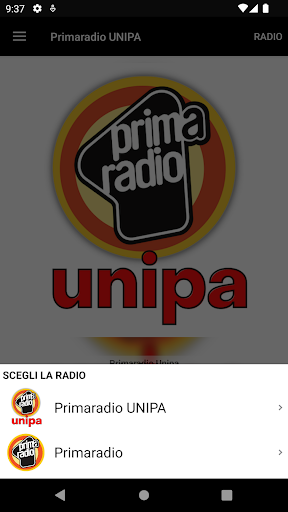 Android application Primaradio Unipa screenshort