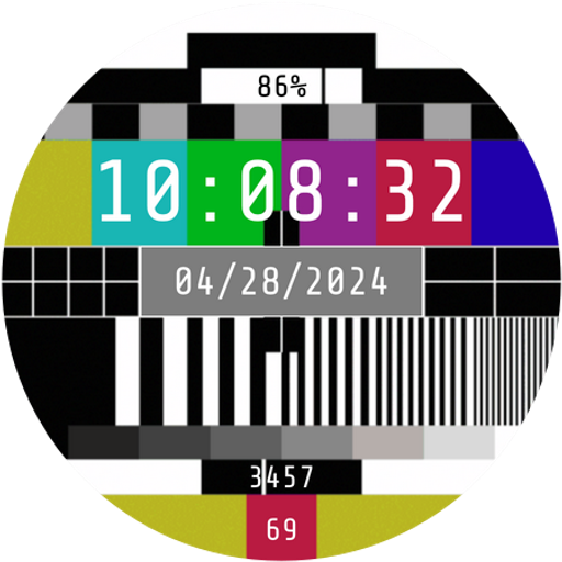 Animated TV Signal Watch Face