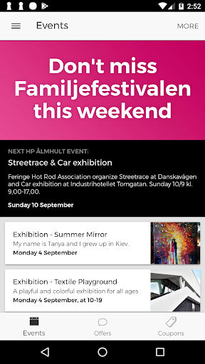 Android application Älmhultsappen screenshort