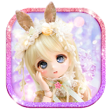 Cute Girl Theme: Princess Doll Girly wallpaper HD icon