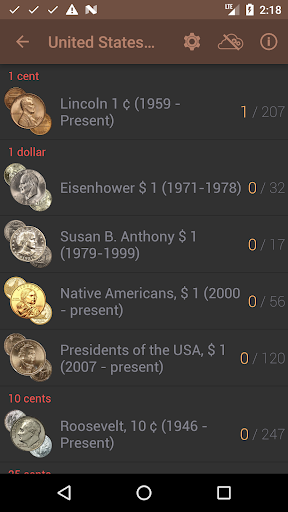 World coins: USA, Canada, EURO Screen 2