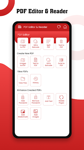 Android application PDF Editor & Reader screenshort