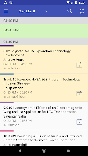 Android application IEEE Aerospace Conference screenshort
