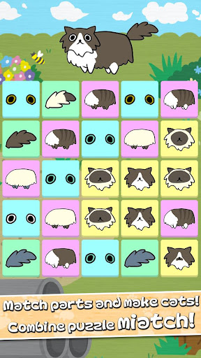 Android application combine cats puzzle miatch! screenshort