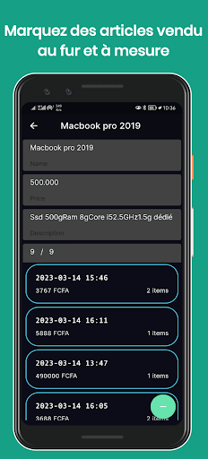 InventoryApp Screen 2