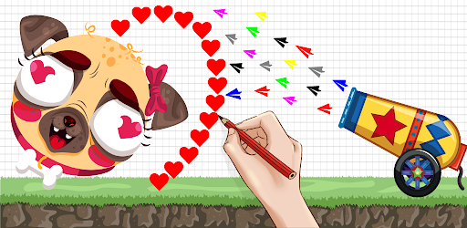 draw hearts to save the dog