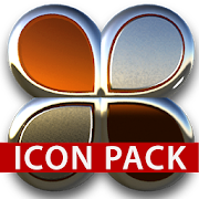 Orange silver icon pack HD 3D  Icon