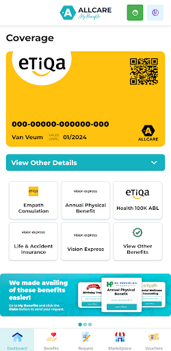 ALLCARE MyBenefits App Screen 3
