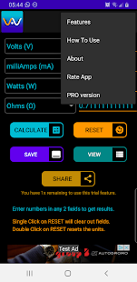 Volt Amp Watt Calculator Varies with device APK screenshots 5