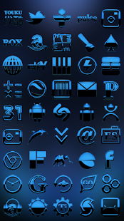 A-BLUE Smart Launcher Theme Captura de pantalla