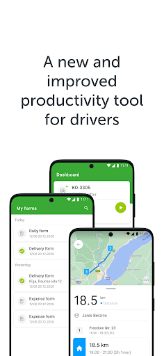 Android application FleetPro® for Drivers screenshort