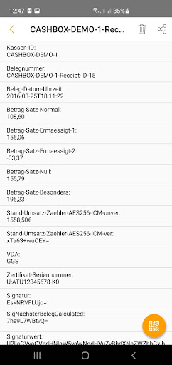 Android application BMD Qr-Code Reader screenshort