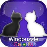 風パズルColorful 黒猫と白猫の幻想曲 icon