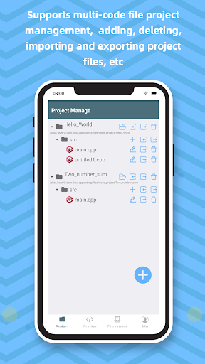Android application CppCoder - C++ compiler & IDE screenshort