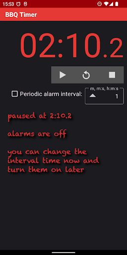 BBQ Timer Screen 2