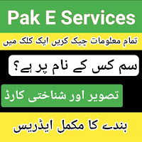 Pak E Services - Sim owner details 2021