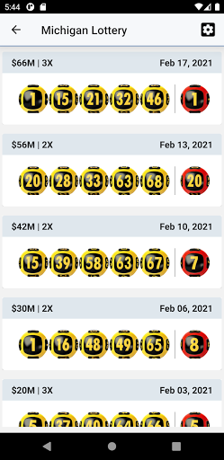 Michigan lottery results Screen 3