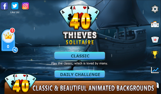 Forty Thieves Solitaire Game