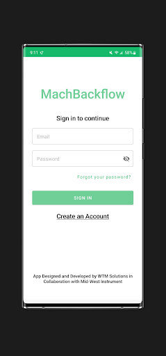 Android application MachBackflow screenshort