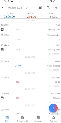 Bills Screen 2