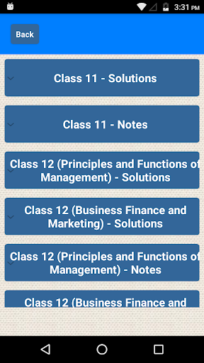 Android application Class 11-12 Business Studies N screenshort
