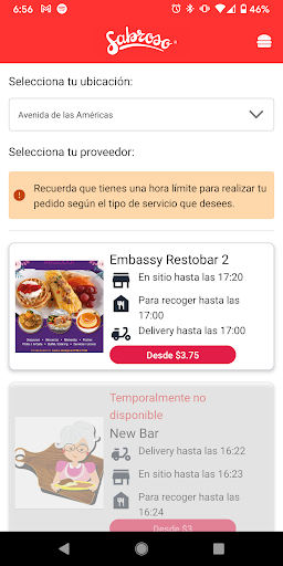 Android application Sabroso screenshort