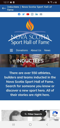 Nova Scotia Sport Hall of Fame Screen 3