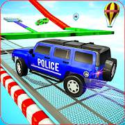 Police Prado Jeep Stunts Racing - Jeep Stunts Game