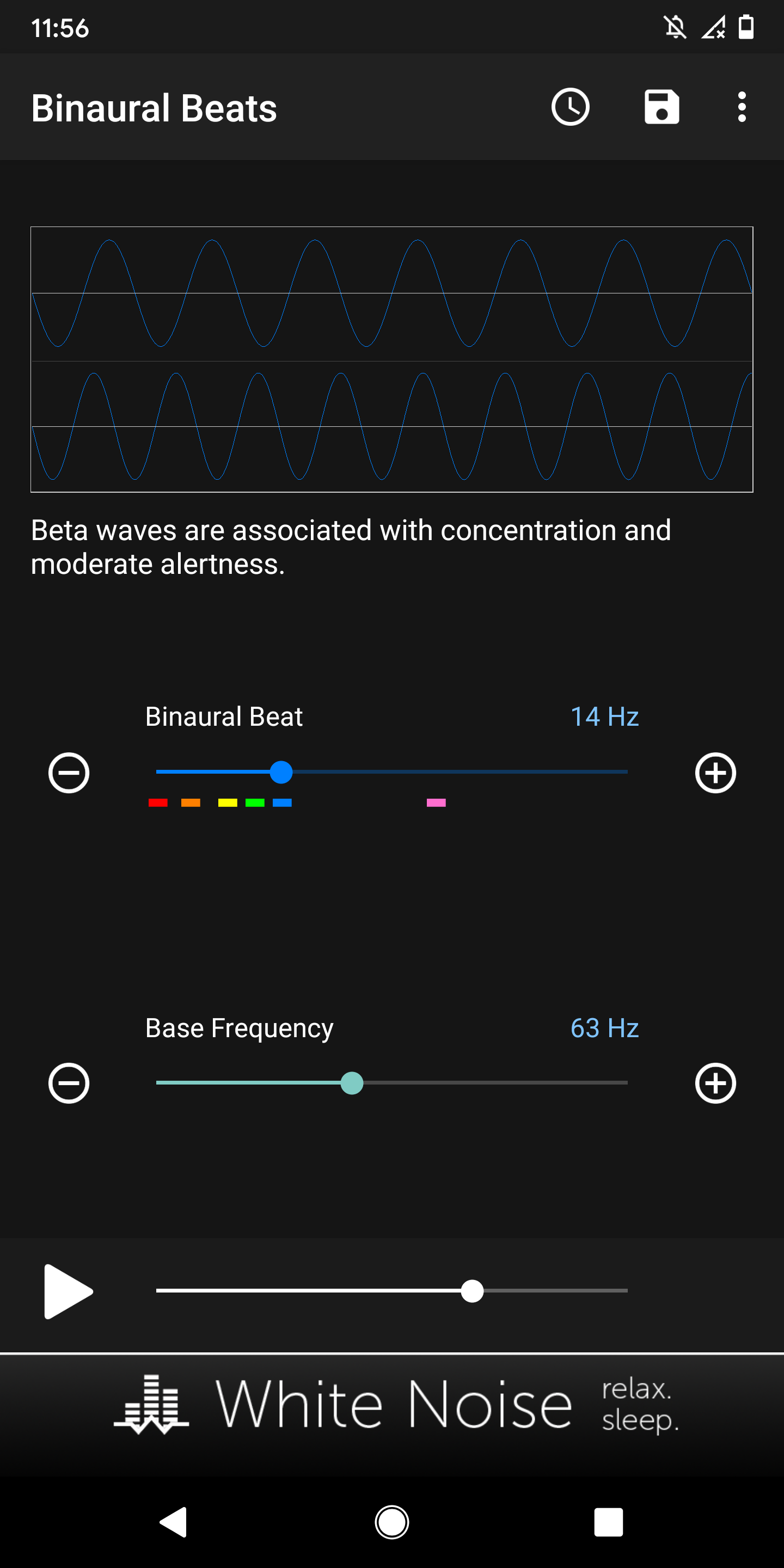 Android application Binaural Beats Generator screenshort