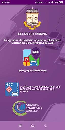 Android application GCC PARKING ATTENDEE screenshort