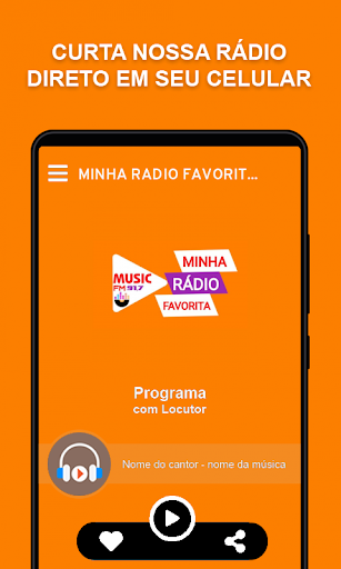 Android application Minha Rádio favorita screenshort