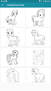 Rainbow Pony Coloring Pages