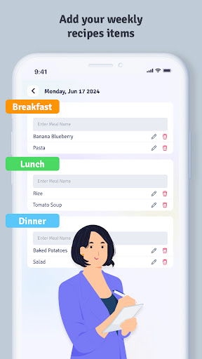 Meal Planner – Shopping List Screen 3