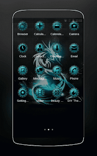 Magical theme: Abstract Dragon with Dark Cool Icon For PC installation