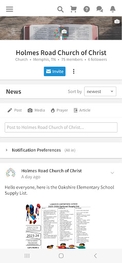 Holmes Road Church of Christ Screen 2