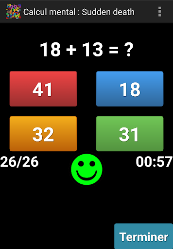 Android application Mental Arithmetic screenshort